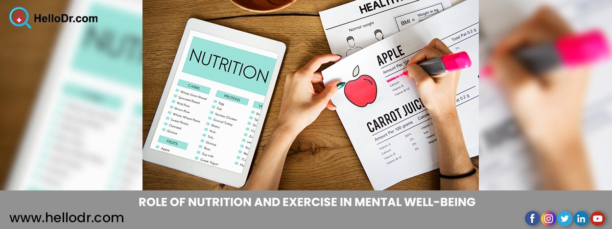 Role of Nutrition and Exercise in Mental Well-Being 